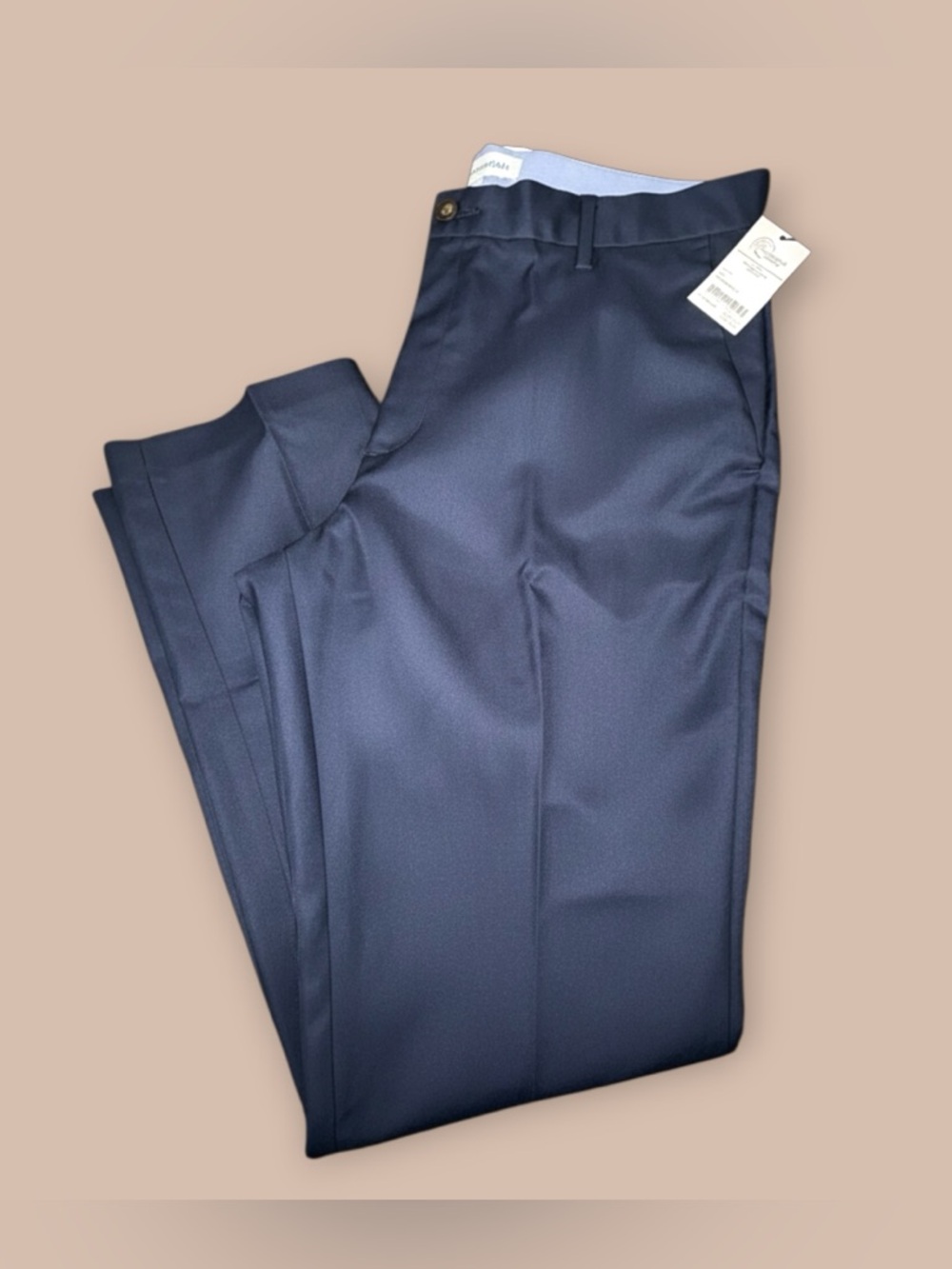 Amazon Essentials Dress Pants 36x32 Navy Slim Fit Stretch Flat Front NWT - Picture 6 of 6